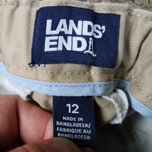 Lands' End Boys Khaki School Uniform Shorts Size 12 - Picture 8 of 9